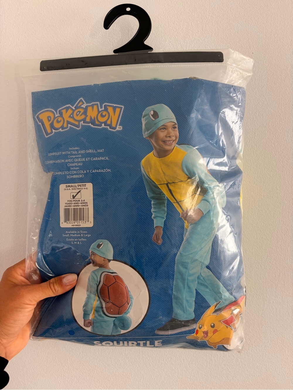 Pokemon Squirtle Costume in Light Blue and Yellow